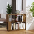 vidaXL, vidaXL Bücherregal/Raumteiler Honigbraun 80x25x70 cm Massivholz