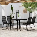 vidaXL, vidaXL 5-tlg. Garten-Essgruppe Schwarz