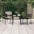 vidaXL, vidaXL 3-tlg. Garten-Essgruppe Schwarz