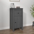 vidaXL, vidaXL Sideboard Grau 40x35x80 cm Massivholz Kiefer