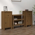 vidaXL, vidaXL Sideboards 2 Stk. Honigbraun 40x35x80 cm Massivholz Kiefer