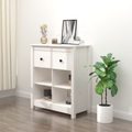 vidaXL, vidaXL Sideboard Weiß 70x35x80 cm Massivholz Kiefer