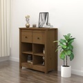 vidaXL, vidaXL Sideboard Honigbraun 70x35x80 cm Massivholz Kiefer