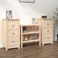 vidaXL, vidaXL Sideboards 2 Stk. 40x35x80 cm Massivholz Kiefer