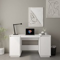 vidaXL, vidaXL Schreibtisch Weiß 140x50x75 cm Massivholz Kiefer