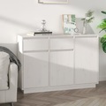 vidaXL, vidaXL Sideboard Weiß 110x34x75 cm Massivholz Kiefer