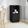 vidaXL, vidaXL Sideboard Schwarz 38x35x80 cm Massivholz Kiefer