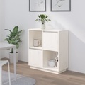 vidaXL, vidaXL Sideboard Weiß 74x35x80 cm Massivholz Kiefer