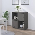 vidaXL, vidaXL Sideboard Grau 74x35x80 cm Massivholz Kiefer