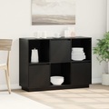 vidaXL, vidaXL Sideboard Schwarz 110,5x35x80 cm Massivholz Kiefer