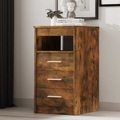 vidaXL, vidaXL Sideboard mit Schubladen Räuchereiche 40x50x76 cm Holzwerkstoff