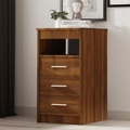 vidaXL, vidaXL Sideboard mit Schubladen Braun Eichen-Optik 40x50x76 cm