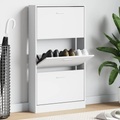 vidaXL, vidaXL Schuhschrank Weiß 59x17x108 cm Holzwerkstoff