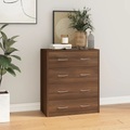 vidaXL, vidaXL Kommode mit 4 Schubladen 60x30,5x71 cm Braun Eichen-Optik