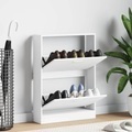 vidaXL, vidaXL Schuhschrank Weiß 59x17x81 cm Holzwerkstoff