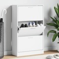 vidaXL, vidaXL Schuhschrank Hochglanz-Weiß 63x24x103 cm Holzwerkstoff