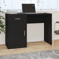 vidaXL, vidaXL Schreibtisch mit Stauraum Schwarz 100x40x73 cm Holzwerkstoff
