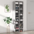 vidaXL, vidaXL Schuhregal Grau Sonoma 54x34x183 cm Holzwerkstoff