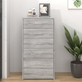 vidaXL, vidaXL Sideboard mit 6 Schubladen Grau Sonoma 50x34x96cm Holzwerkstoff