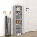 vidaXL, vidaXL Schuhregal Grau Sonoma 27,5x27x102 cm Holzwerkstoff