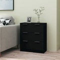 vidaXL, vidaXL Sideboard Schwarz 60x30x70 cm Holzwerkstoff