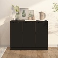 vidaXL, vidaXL Sideboard Schwarz 90,5x30x70 cm Holzwerkstoff