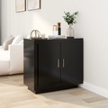 vidaXL, vidaXL Sideboard Schwarz 80x40x75 cm Holzwerkstoff