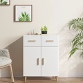 vidaXL, vidaXL Sideboard Hochglanz-Weiß 69,5x34x89 cm Holzwerkstoff