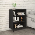 vidaXL, vidaXL Sideboard Schwarz 69,5x32,5x90 cm Holzwerkstoff