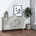 vidaXL, vidaXL Sideboard Betongrau 100x36x60 cm Holzwerkstoff