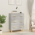 vidaXL, vidaXL Sideboard Betongrau 70x34x90 cm Holzwerkstoff