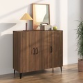 vidaXL, vidaXL Sideboard Braun Eichen-Optik 90x34x80 cm Holzwerkstoff