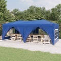 vidaXL, vidaXL Partyzelt Faltbar mit Seitenwänden Blau 3x6 m