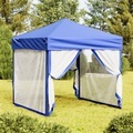 vidaXL, vidaXL Partyzelt Faltbar mit Seitenwänden Blau 2x2 m