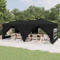vidaXL, vidaXL Partyzelt Faltbar mit Seitenwänden Schwarz 3x6 m