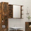 vidaXL, vidaXL Bad-Spiegelschrank Räuchereiche 80x20,5x64 cm Holzwerkstoff
