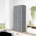 vidaXL, vidaXL Schuhregal Grau Sonoma 80x39x178 cm Holzwerkstoff