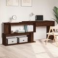 vidaXL, vidaXL Eckschreibtisch Braun Eichen-Optik 200x50x76 cm Holzwerkstoff