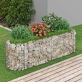 vidaXL, vidaXL Gabionen-Hochbeet Verzinktes Eisen 190x50x50 cm