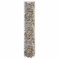 vidaXL, vidaXL Gabionen-Säule Rund Verzinkter Stahl Ø30x150 cm