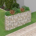 vidaXL, vidaXL Gabionen-Hochbeet Verzinktes Eisen 260x50x100 cm