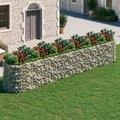vidaXL, vidaXL Gabionen-Hochbeet Verzinktes Eisen 600x100x100 cm
