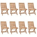 vidaXL, vidaXL Klappbare Gartenstühle 8 Stk. Massivholz Teak