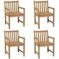 vidaXL, vidaXL Gartenstühle 4 Stk. Massivholz Teak