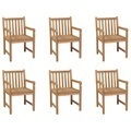 vidaXL, vidaXL Gartenstühle 6 Stk. Massivholz Teak