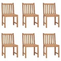 vidaXL, vidaXL Gartenstühle 6 Stk. Massivholz Teak