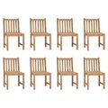 vidaXL, vidaXL Gartenstühle 8 Stk. Massivholz Teak