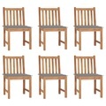 vidaXL, vidaXL Gartenstühle 6 Stk. mit Kissen Massivholz Teak