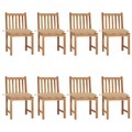 vidaXL, vidaXL Gartenstühle 8 Stk. mit Kissen Massivholz Teak