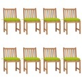 vidaXL, vidaXL Gartenstühle 8 Stk. mit Kissen Massivholz Teak
